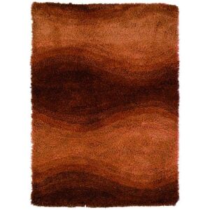 Bakero Shaggy Wellness barna szőnyeg hullám mintával, 170x240 cm - Bakero