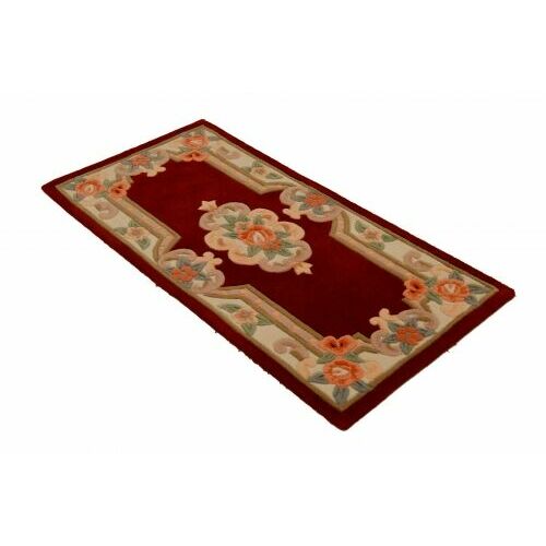 Bakero Aubusson 51006 piros szőnyeg, virágmintás, 70x140 cm