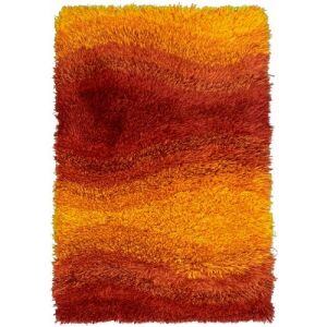 Bakero Shaggy Wellness piros szőnyeg, 140x200 cm, felülnézet - Bakero