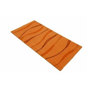 Dywan Bakero Tufting 1053 beżowy, 70x140 cm, nowoczesny dywan z abstrakcyjnym wzorem fal - Projektowanie wnętrz