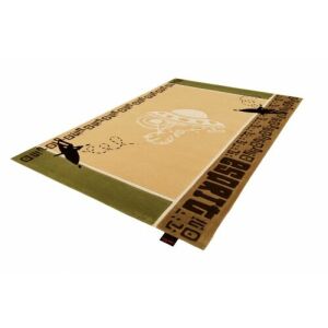 Szögletes nézet az Esprit Bakero bézs gyerekszőnyegről játékos UFO mintával - Bakero