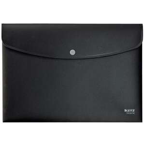 Leitz Recycle A4 black plastic document folder with snap closure - Leitz Document protector