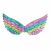 Színes textil tündérszárny jelmez gyerekeknek, közelkép