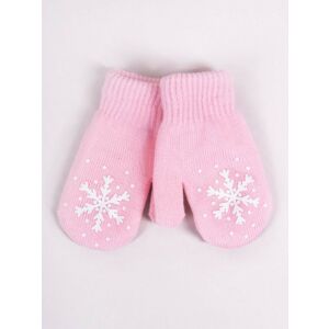 Yo!club téli kesztyű 12 cm - rószaszín/hópehely 118617406 - Yoclub