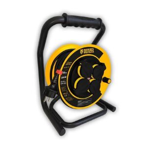 DENZEL 30m 3200W 16A IP44 hosszabbító kábeldob 4 aljzat 124021340 - Denzel