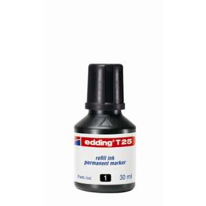 Edding T25 Nachfülltinte für permanente Marker, schwarz, 30 ml - Schreibwaren-Zubehör