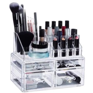 LEA Smink Tároló kozmetikai rendszerező sminkekkel és ecsetekkel megtöltve - Kozmetikai rendszerező