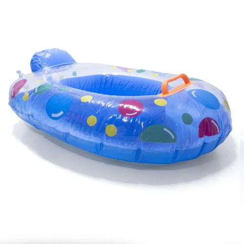 Swim Ring - felfújható, beülős úszógyűrű 55x38 cm - kék pöttyös 118655315