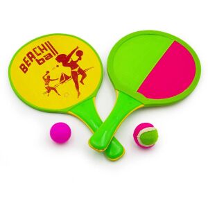 Strandtenisz szett, tapadós- és sima labdával