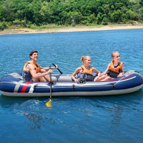 Barcă gonflabilă Bestway Hydro-Force X3 cu familia pe lac