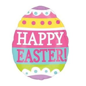 Springy easter egg shape fólia lufi