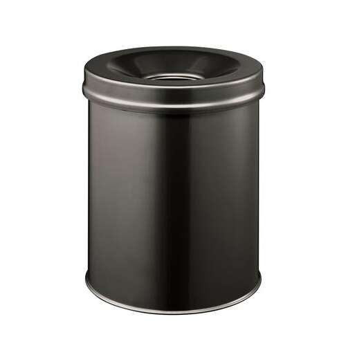 Durable Safe schwarzer feuerfester Metall Mülleimer