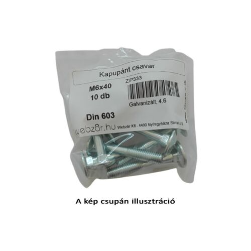 DIN 603 M8x70 Kapupánt csavar, galvanizált acél, 10 db - Csavar