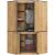 Akord S100 4D sarokszekrény nyitott ajtókkal, tároló polcokkal