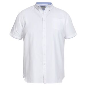 D555 férfi ing JAMES rövid ujjú túlméretezett, Fehér 3XL 118709452 - Férfi ing