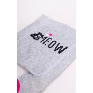 Yo!Club pamut harisnyanadrág csúszásgátlóval (74-80) - szürke/cica 118745319 - Yoclub