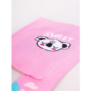 Yo!Club pamut harisnyanadrág csúszásgátlóval (80-86) - rózsaszín/cica 118745323 - Yoclub