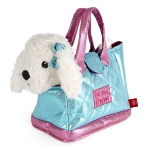 Glamour-Tasche mit abnehmbarem Plüsch, für Kinder, Perletti, Modell Dudu Puppy, 20 cm, Perletti Toys-Kollektion