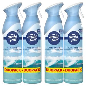 Ambi Pur Ocean Mist Osvježivač zraka u spreju 4x185ml Multipack - Sprej za osvježavanje zraka