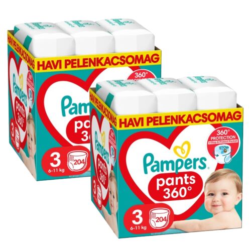 Pampers Pants 360° Midi 3-as méret (6-11kg) havi pelenkacsomag - 408 darab
