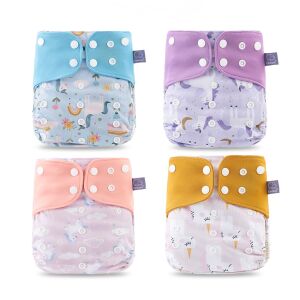 Elinfant mosható pelenka szett 4 darabos, színes mintákkal - Mosható pelenka