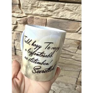 Szives macis bögre szerelmes idézettel - Ajándék ötlet Valentin-napra