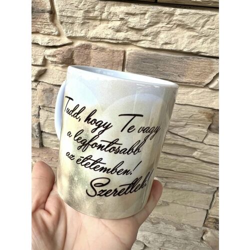 Szives macis bögre szerelmes idézettel