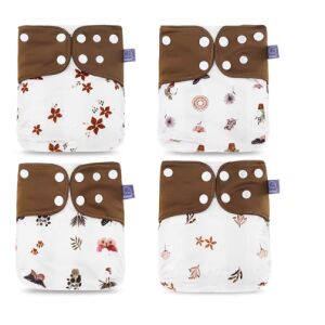Elinfant mosható pelenka csomag, 4 darabos, virágmintás - Mosható pelenka