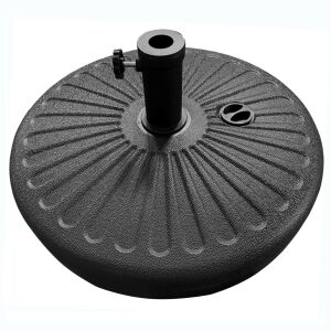 Akord Napernyő Alap UB55 - Fekete, 30 cm Magas, HDPE Anyag, Önszerelésű, 55 cm Átmérő, 3,1 kg, Tölthető 28 kg-ig