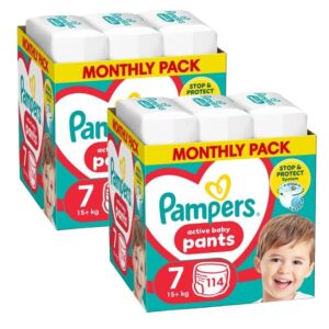 Pampers Pants 2 pachet lunar de scutece 15kg+ Junior 7 (228pcs) 137300339 - Genti pentru scutece și Scutece bebelusi