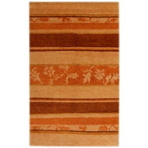 Оранжев килим Bakero Esprit 877 с райета и флорален дизайн, 140x200 см - Декорация