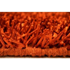 Detailansicht des Flors des Bakero Shaggy Mali Dori Terra Teppichs - Innenarchitektur