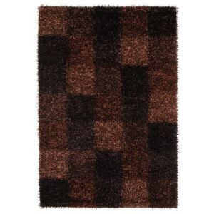 Dywan Bakero Shaggy Mali Dori brązowy, 140x200 cm, wzór w kratkę - Dom i ogród