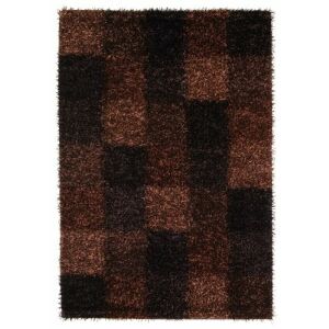 Bakero Shaggy Mali Dori brauner Teppich mit geometrischem Muster, 200x200 cm - Innenarchitektur