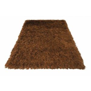 Bakero Shaggy New Cobra Brown Teppich (170x240 cm) schräge Ansicht - Innenarchitektur