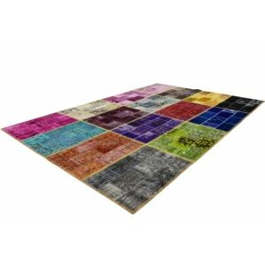 Изглед под ъгъл на килим Bakero Patchwork Multicolor, 160x240 cm - Декорация