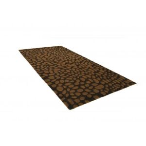 Ukośny widok brązowego dywanu Bakero Esprit 2317-02 z wzorem kamieni - Projektowanie wnętrz