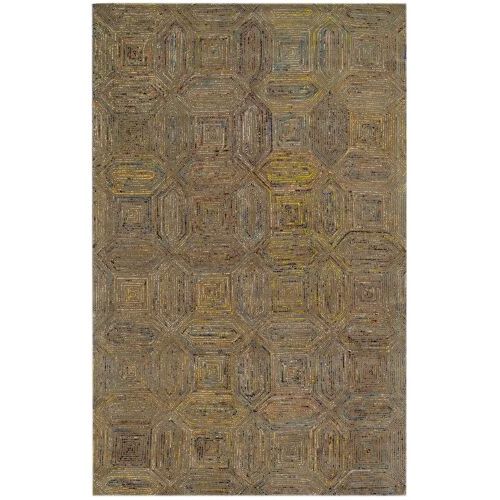 Dywan Bakero Chocho w kolorze beżowo-wielokolorowym, pełny widok wzoru geometrycznego