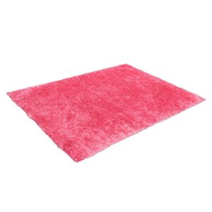Bakero Shaggy Kota rosa Teppich (140x200 cm) schräge Ansicht - Innenarchitektur