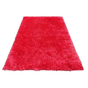 Dywan Bakero Shaggy Kota cherry (70x140 cm) na białym tle - Projektowanie wnętrz