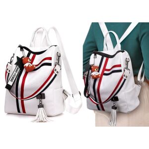 Dámsky multifunkčný batoh Vintage Model, čierna/biela, kvalitná umelá koža, 31x29x12 cm 118762531 - Batohy