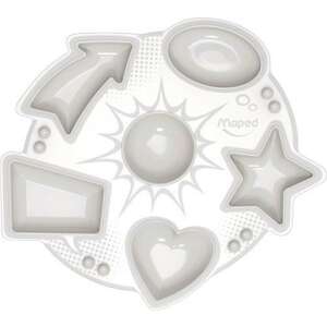 Paleta na miešanie farieb Maped Color'Peps, 6 rôznych farieb, plast, biela - Palety na miešanie farieb