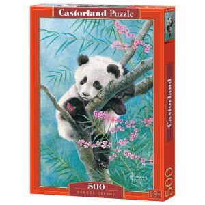 Puzzle Castorland Bamboo Dreams 500 elementów z pandą w lesie bambusowym. - Castorland Puzzle