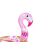 Nahaufnahme des Kopfes des Bestway Glitzer Flamingo Schwimmrings
