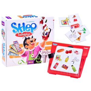 Sklep Bambino Memory Spiel: Schachtel, Einkaufskorb-Spielbrett und Bildkarten - Schaukelpferde, Schaukeltiere und Entwicklungsspiele für Kinder im Kindergartenalter