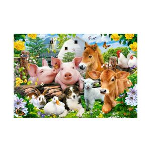 Ukończone puzzle Castorland Farm Friends, 40 elementów Maxi, scena ze zwierzętami gospodarskimi - Puzzle