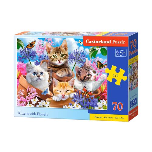 Puzzle 70 Kittens with Flowers CASTOR