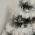 Festive Christmas Tree with Ruhhy White Garland and Silver Baubles
