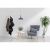 Ruhhy white standing coat rack in a modern living room