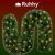 Ruhhy 2.7m Christmas garland with warm white LED lights